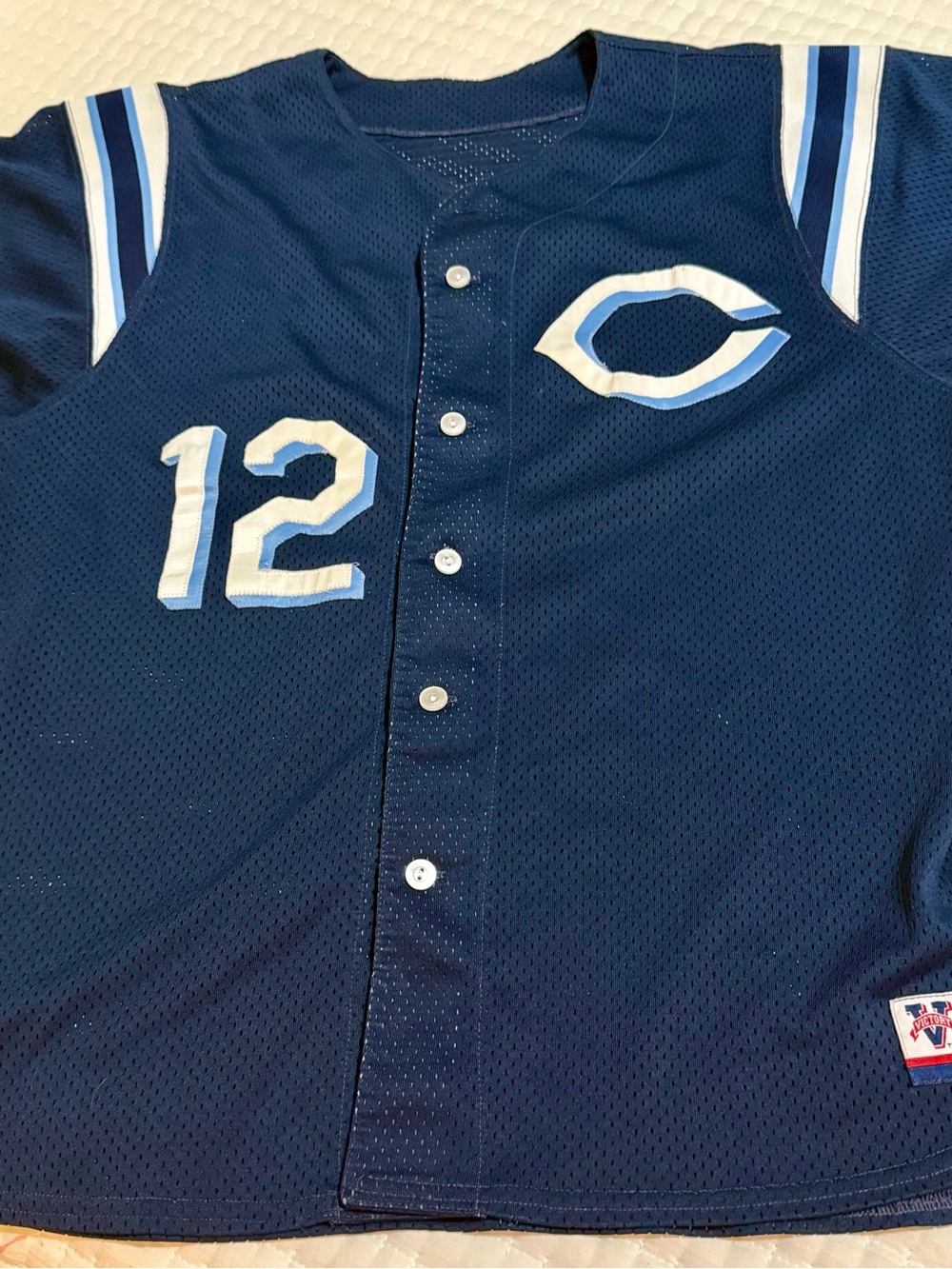 This is a custom-made throwback Chicago Cubs 1908 style baseball jersey